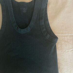 Brandy Melville black ribbed tank top